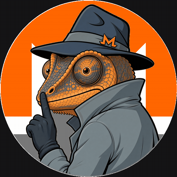 Covert Chameleon wearing a dark detective hat and coat, holding a finger to its lips